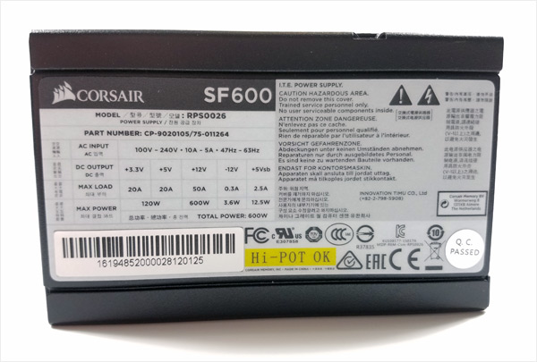 kandidat plyndringer deres Corsair SF Series SF600 600W Power Supply Review - Features